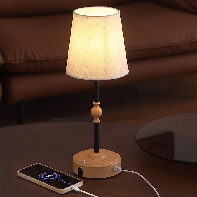 Cordless Rechargeable LED Table Lamp with Dimmer,Nightstand