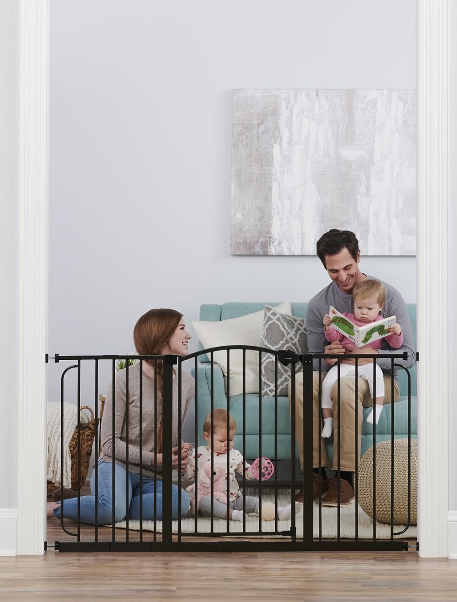 58-Inch Easy Step Extra Tall Arched Décor Walk Thru Baby Gate, Award Winning Brand