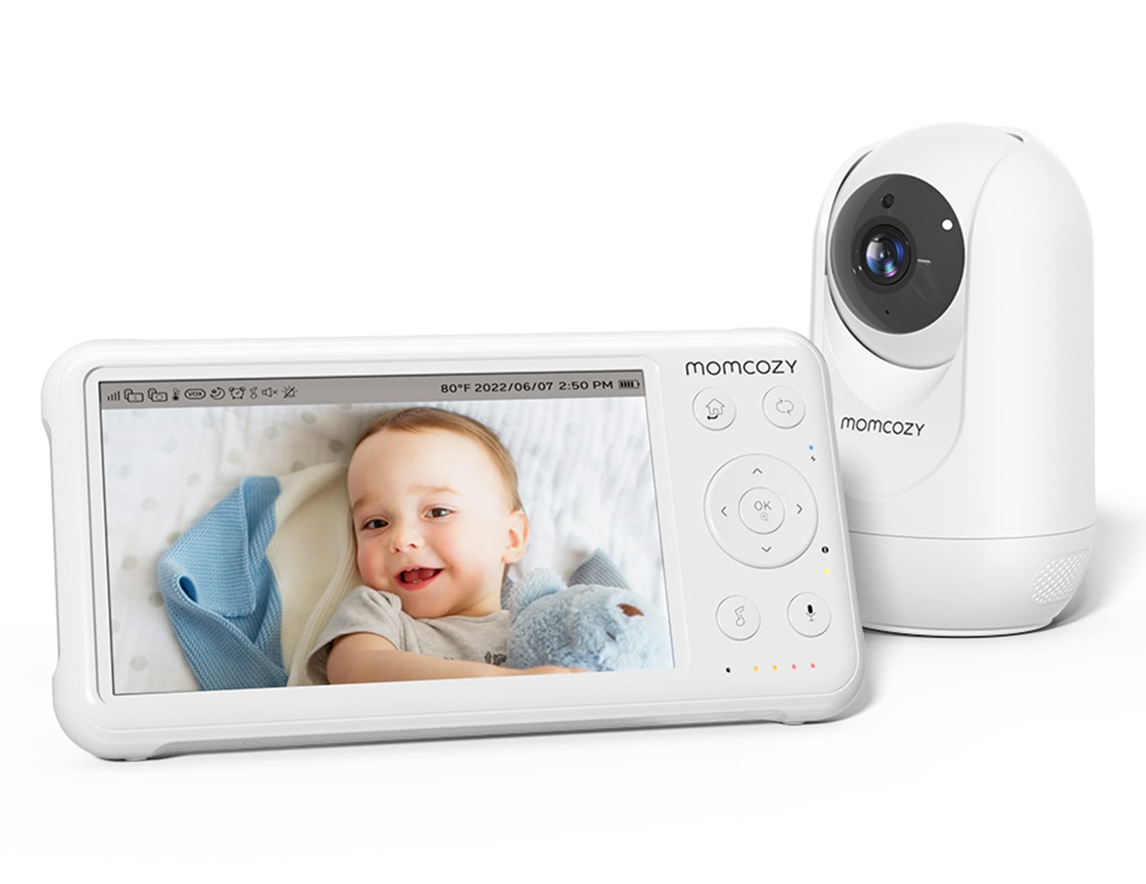 Video Baby Monitor, 1080P 5" HD Baby Monitor with Camera & Wall Mount,