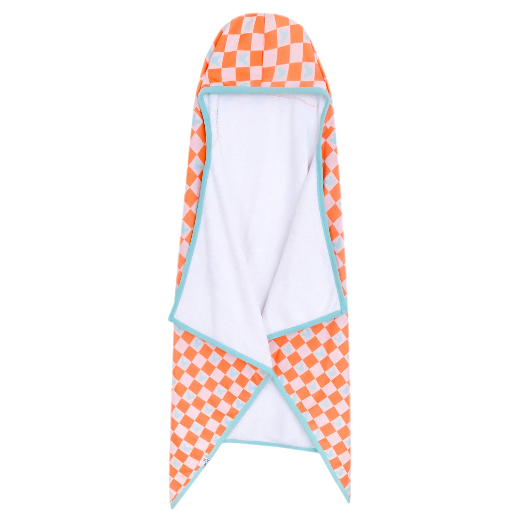Pearl Premium Big Kid Hooded Towel 'Mickey Mouse Check' - One Size