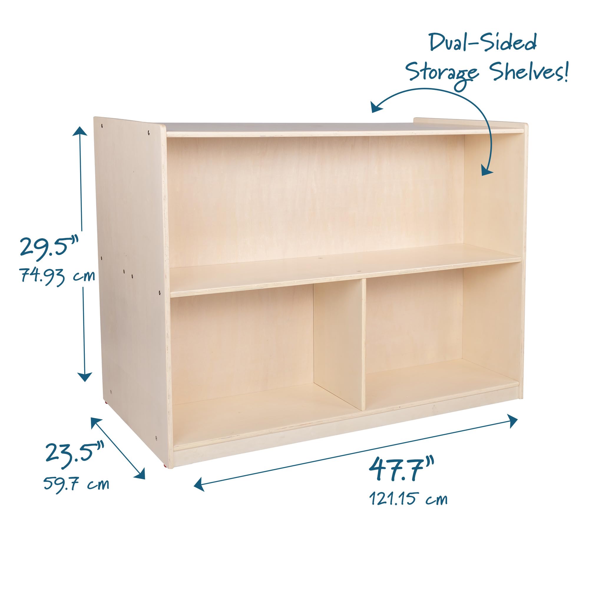 Double-Sided Mobile Storage Unit for Kids
