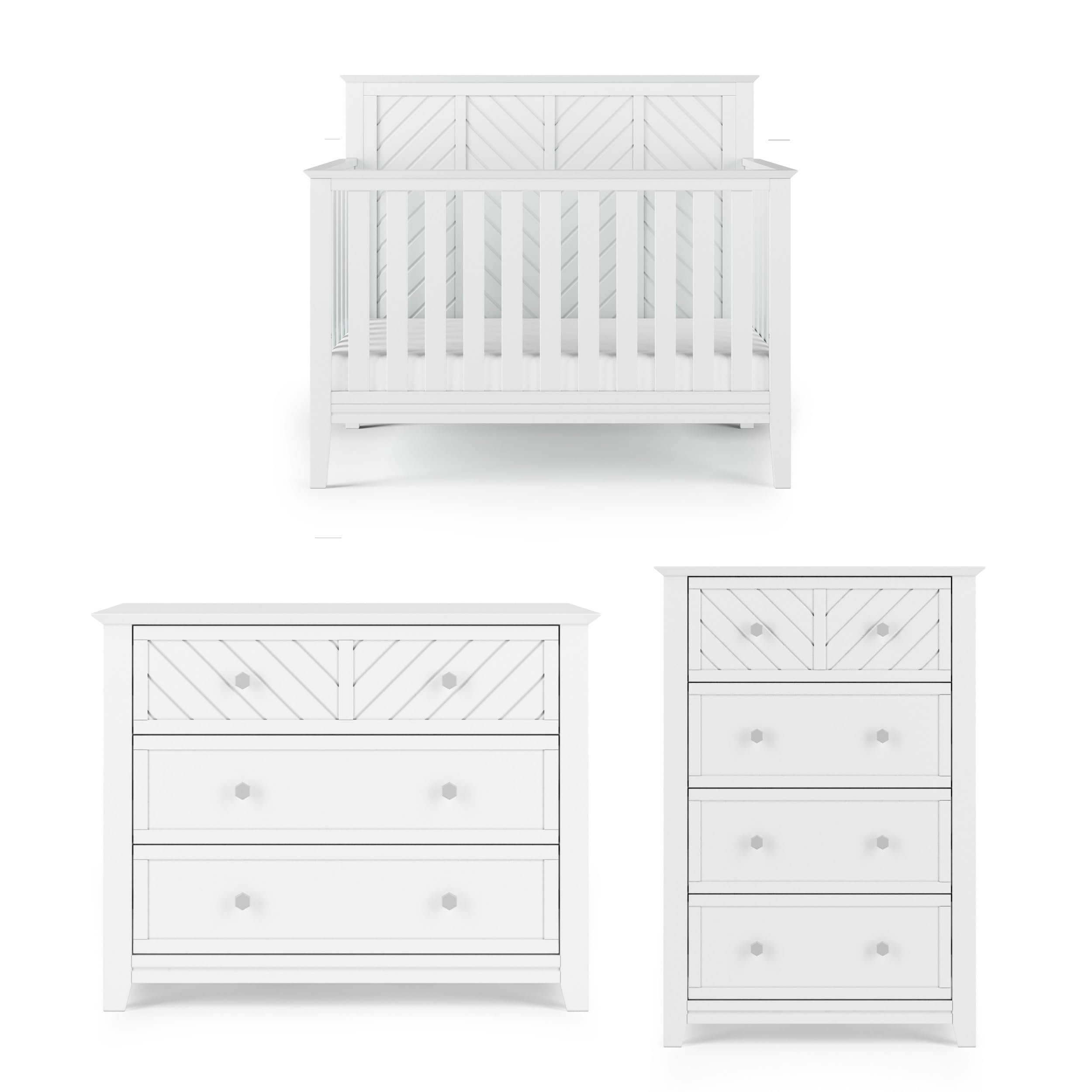 Atwood Crib, Dresser and Chest Nursery Set