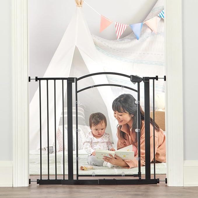 58-Inch Easy Step Extra Tall Arched Décor Walk Thru Baby Gate, Award Winning Brand