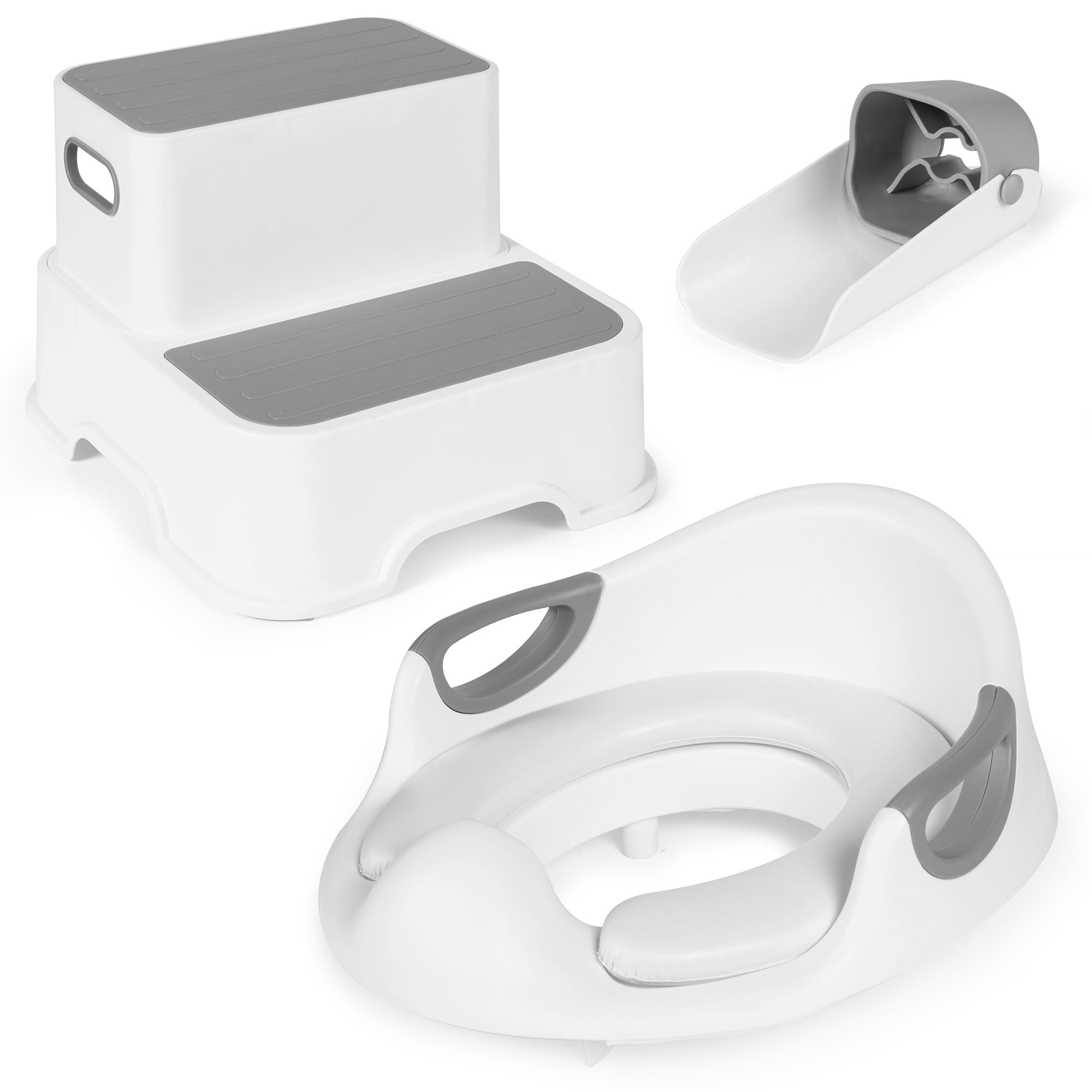 Toilet seat & Faucet Extender for Toddlers with Detachable Step