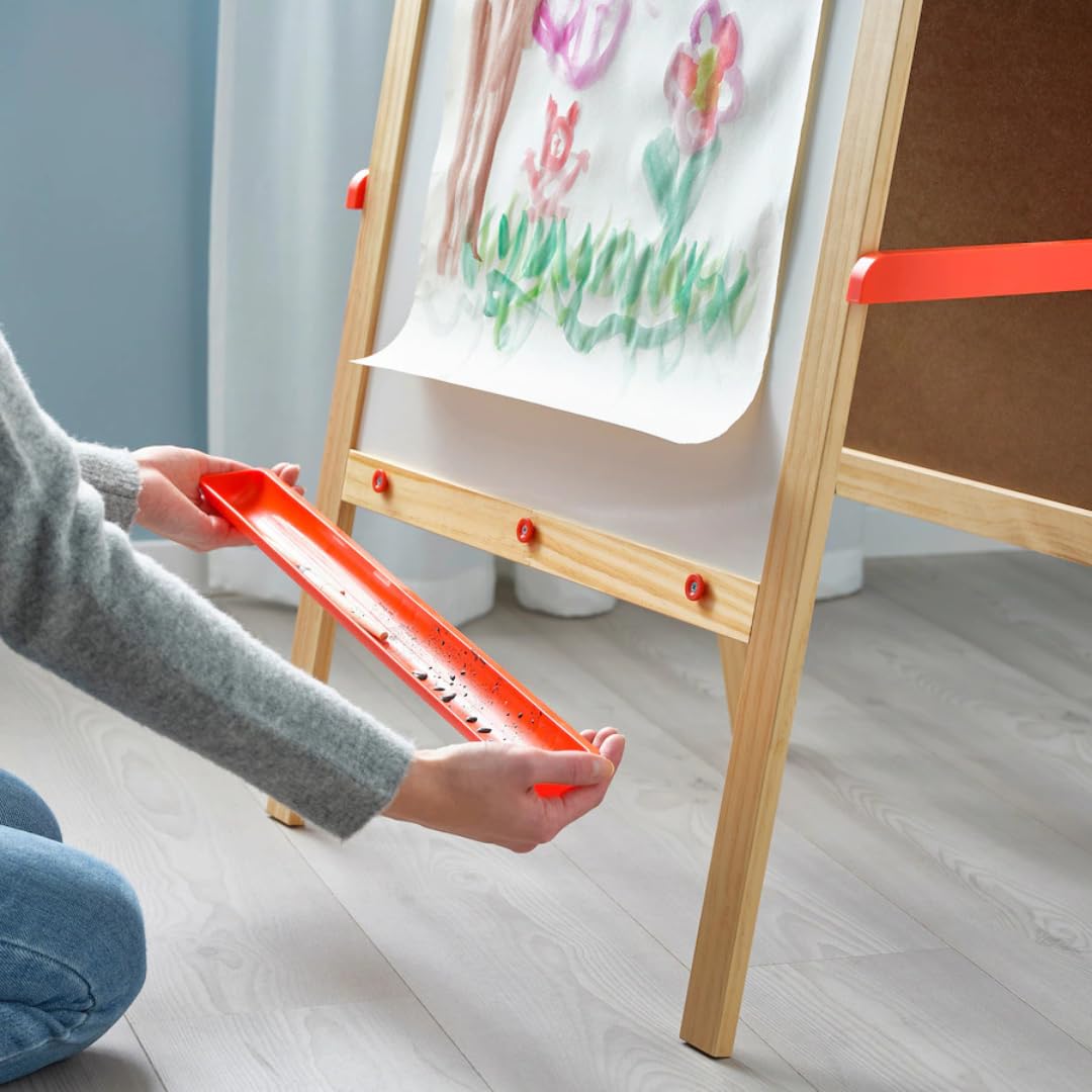 Kids Art Easel with Blackboard Whiteboard Canvas Folding Portable