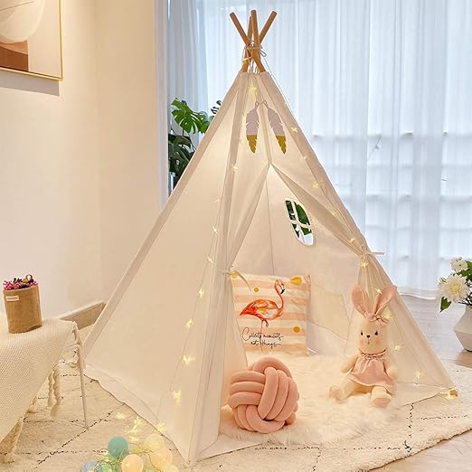 Teepee Tent for Kids Tipi Tent Indoor - 100% Cotton Kid