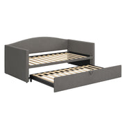 Twin Size Velvet Daybed with Extended Pop Up Trundle