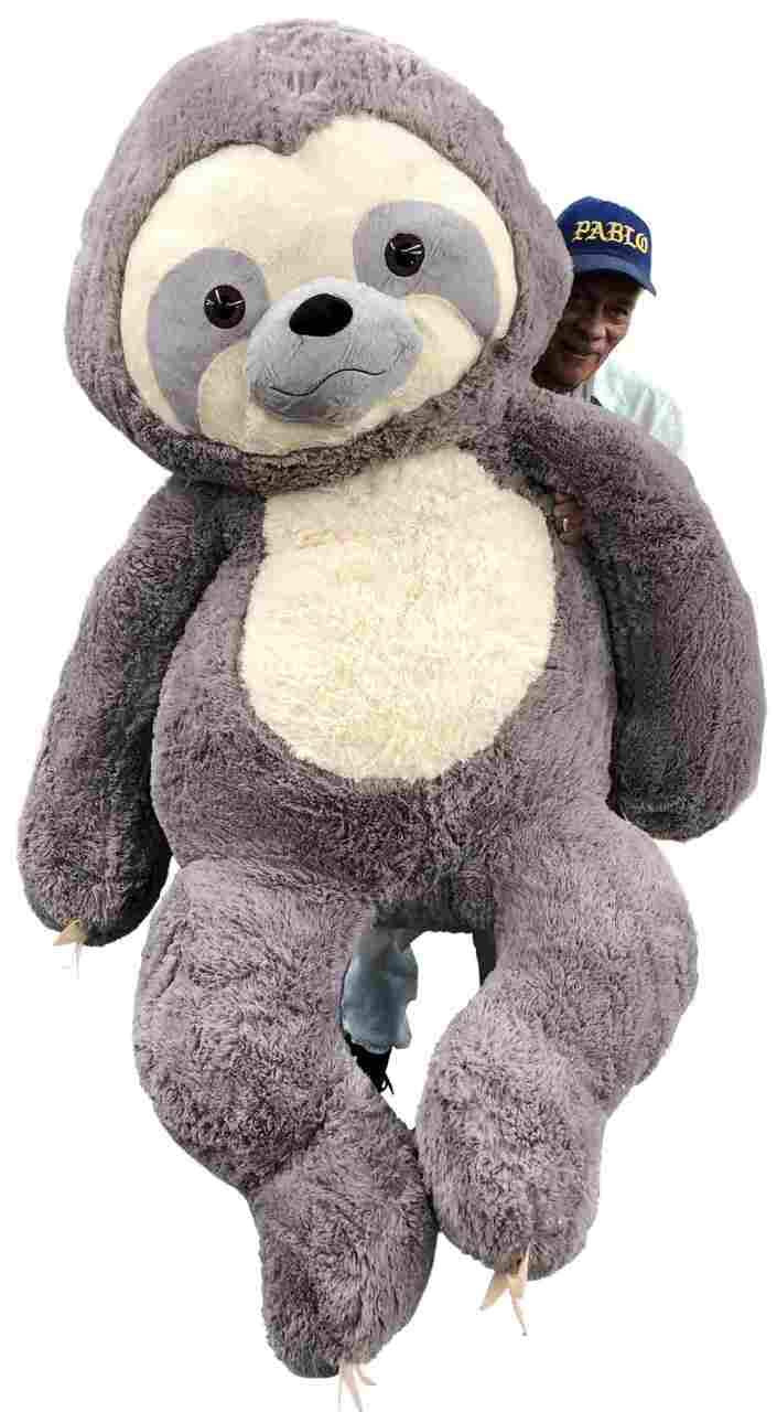 Giant Stuffed Sloth - Biggest Ever Jumbo Plush Sloth - 7 Feet / 84 Inches / 213 cm