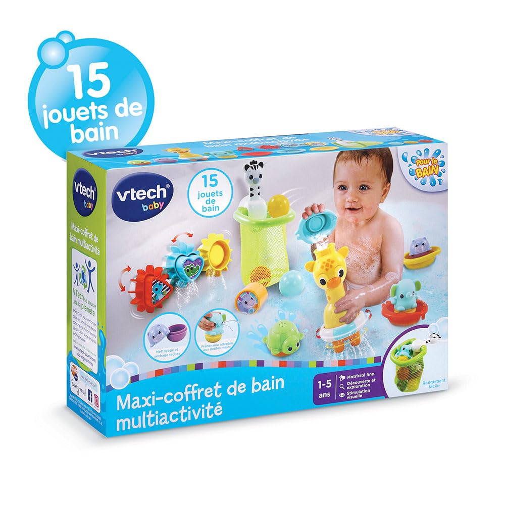 Activity Bath Set, 15 Baby Bath Toys, Animals