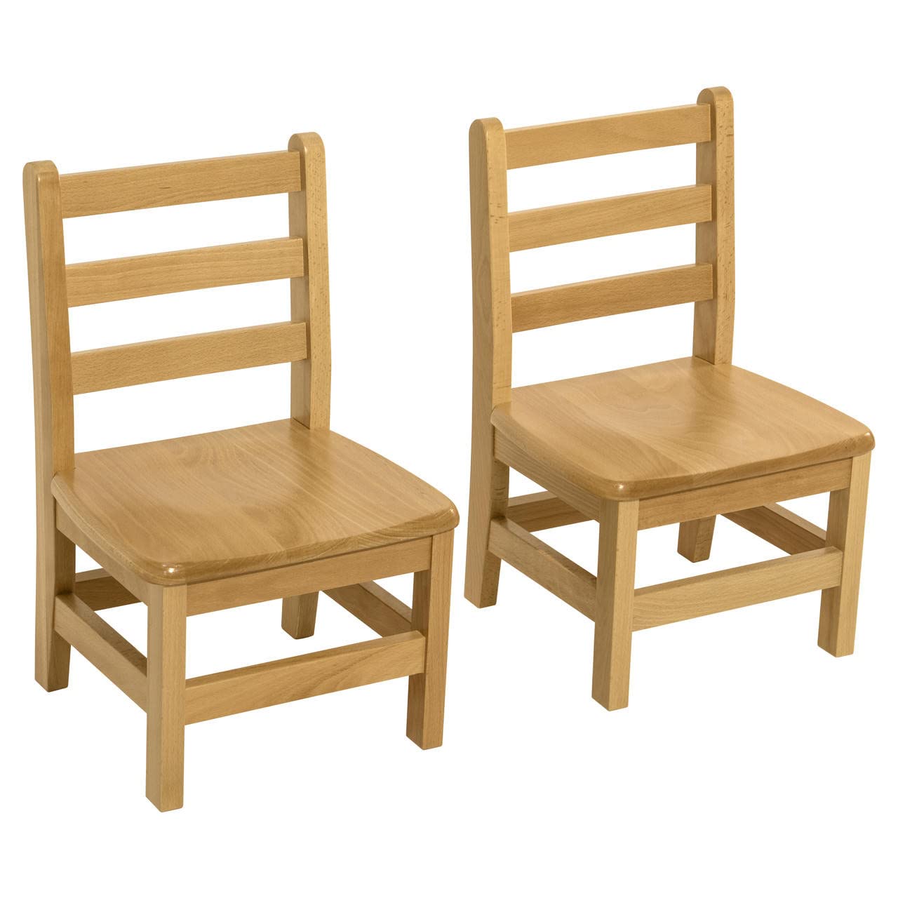 Kids Wooden Chair Set, Fully Assembled Youth Ladderback Wood Chairs