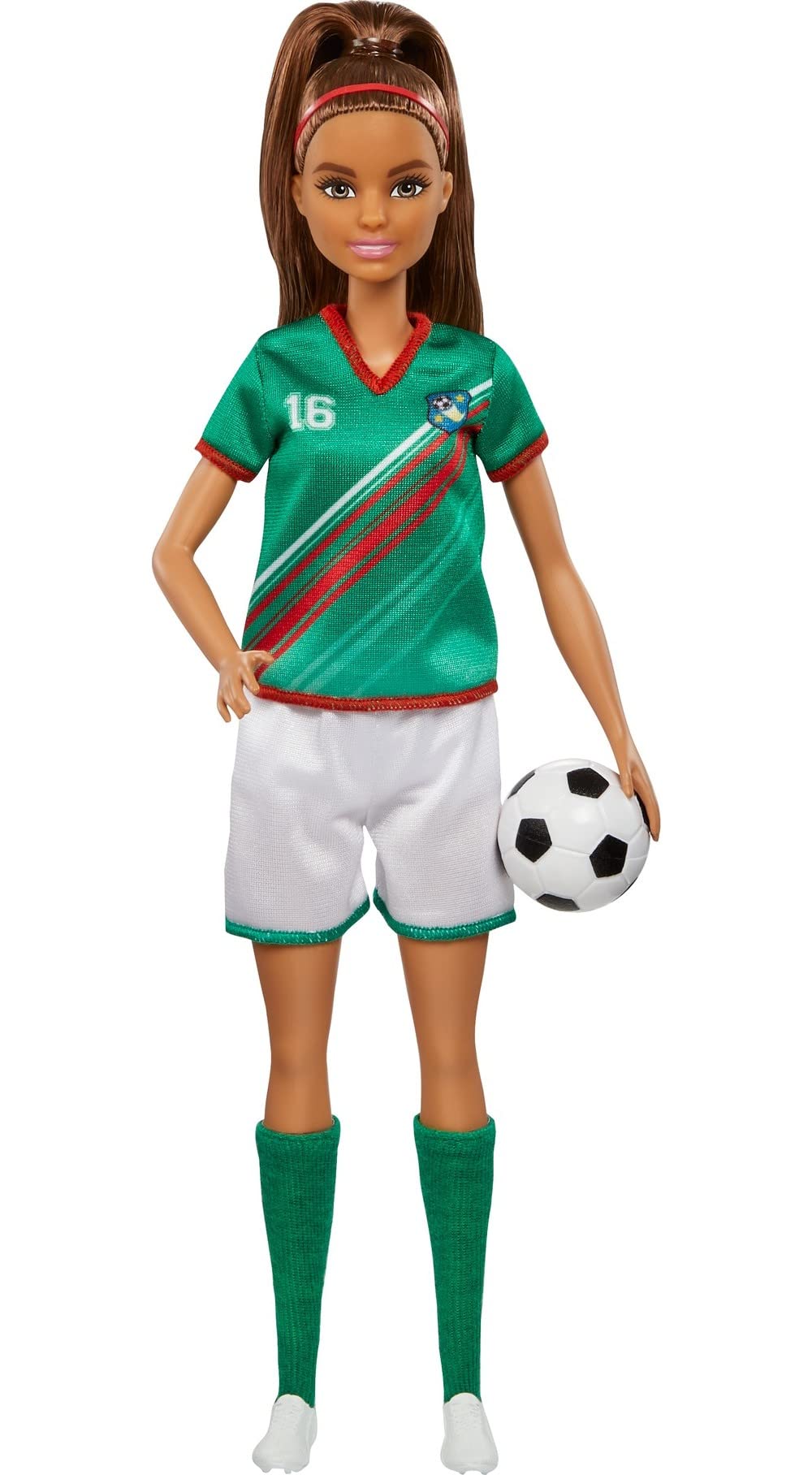 Careers Fashion Doll & Accessory, Soccer Player with Brunette Ponytail