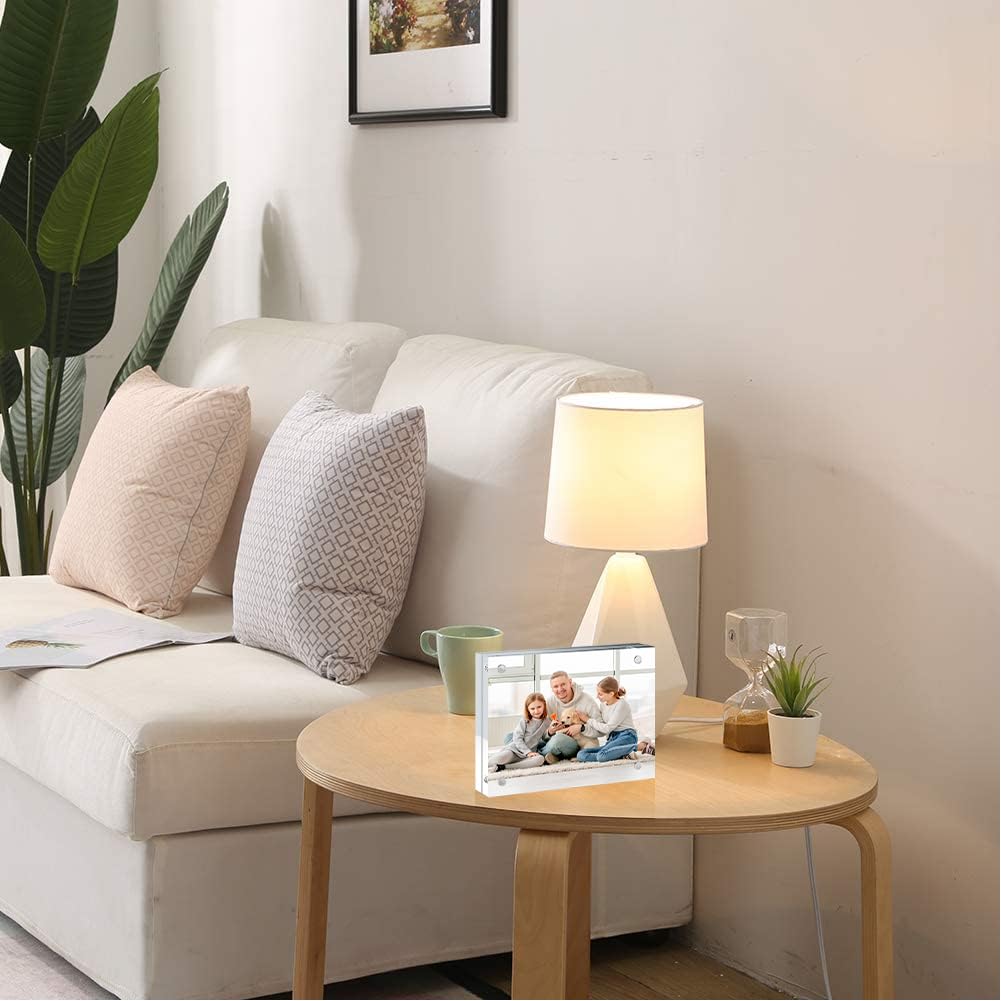 10 Pack 5x7 Acrylic Picture Frames, Clear Double Sided Magnetic Frameless Frames