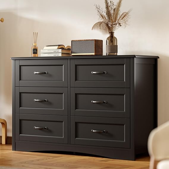Dresser for Bedroom，47'' Larger Chest of Drawers with Mental