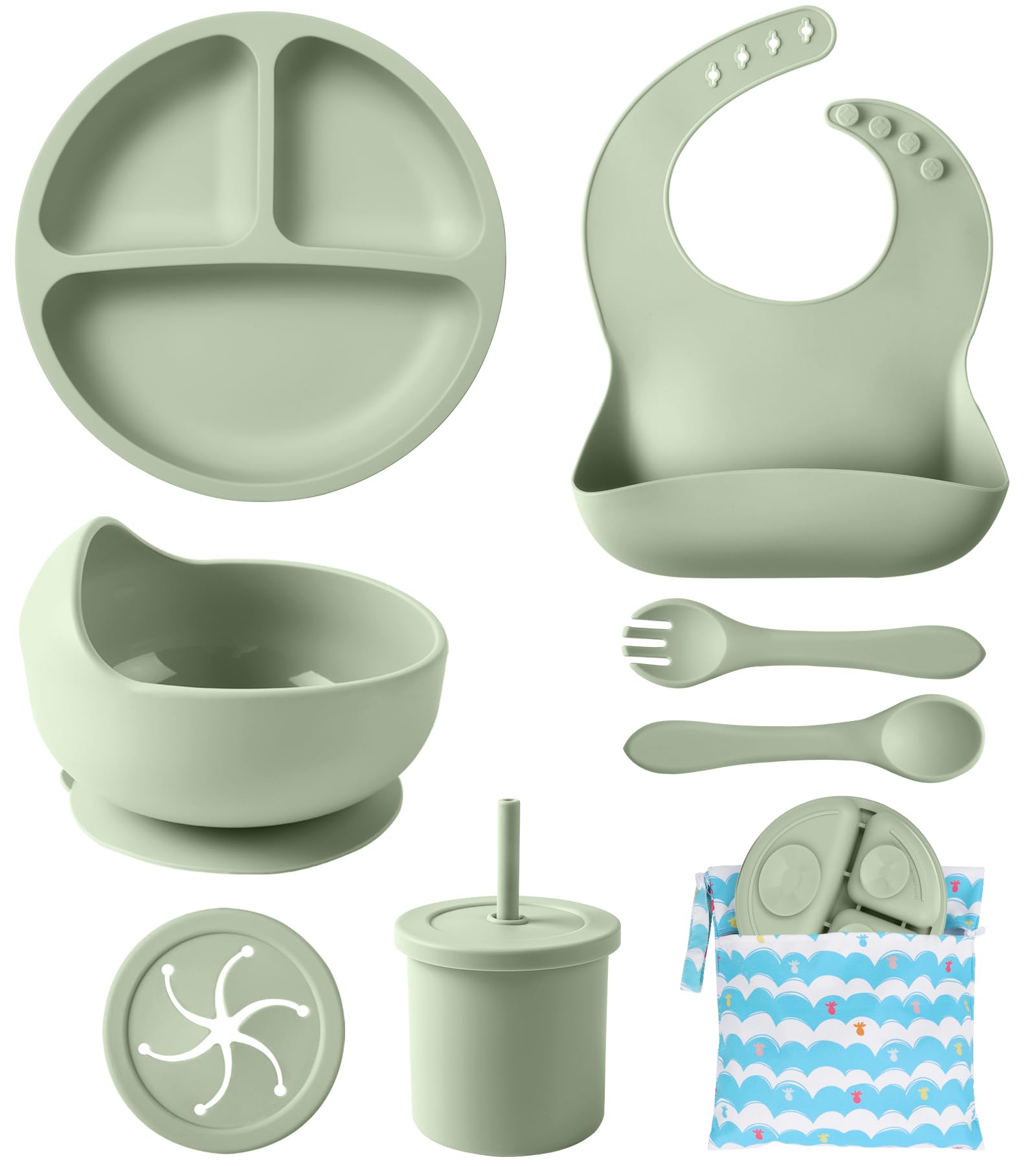 Baby Feeding Set, 10 Pcs Baby Led Weaning Supplies Baby