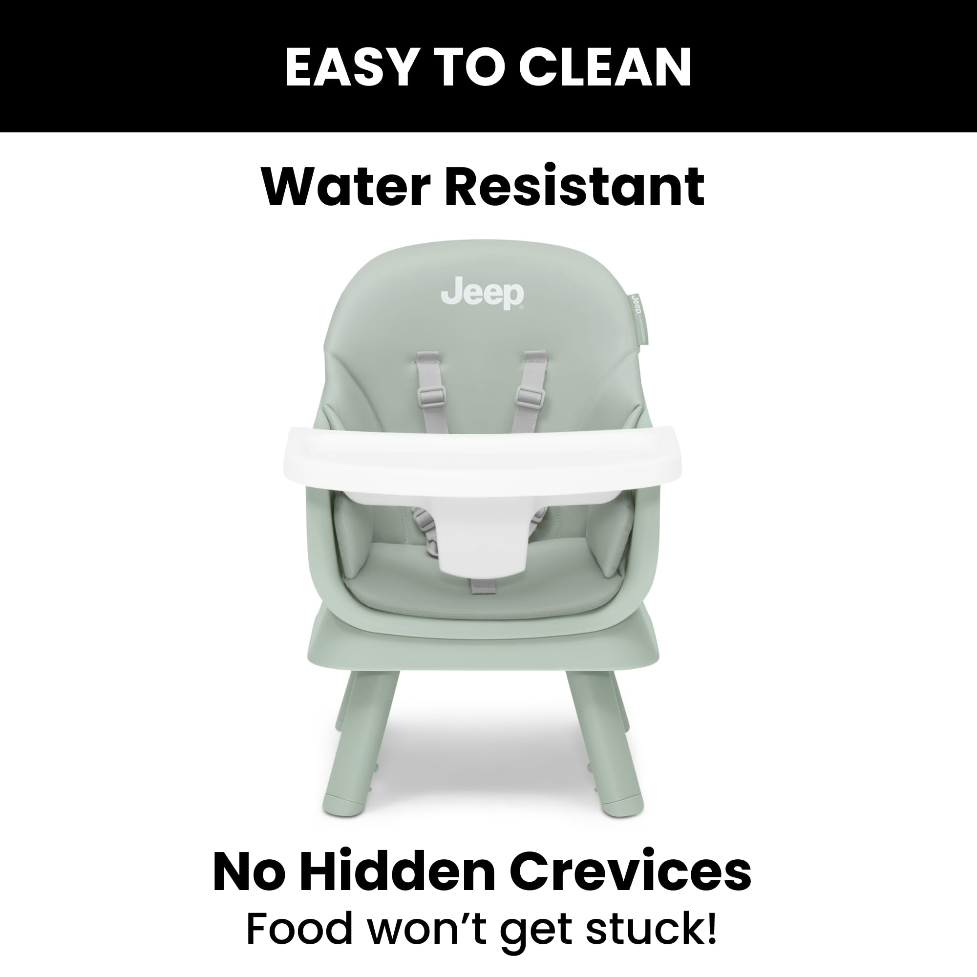 6-in-1 Convertible Wooden High Chair with Removable Tray