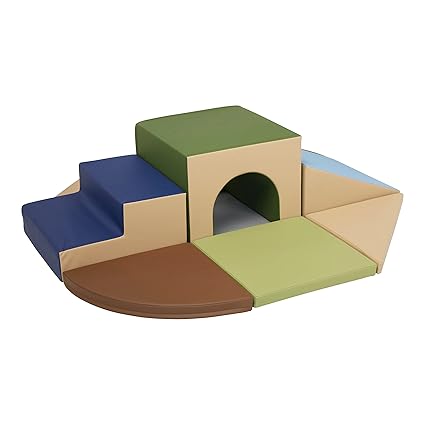 SoftZone Lincoln Tunnel Climber, Toddler Playset, Contemporary, 9-Piece