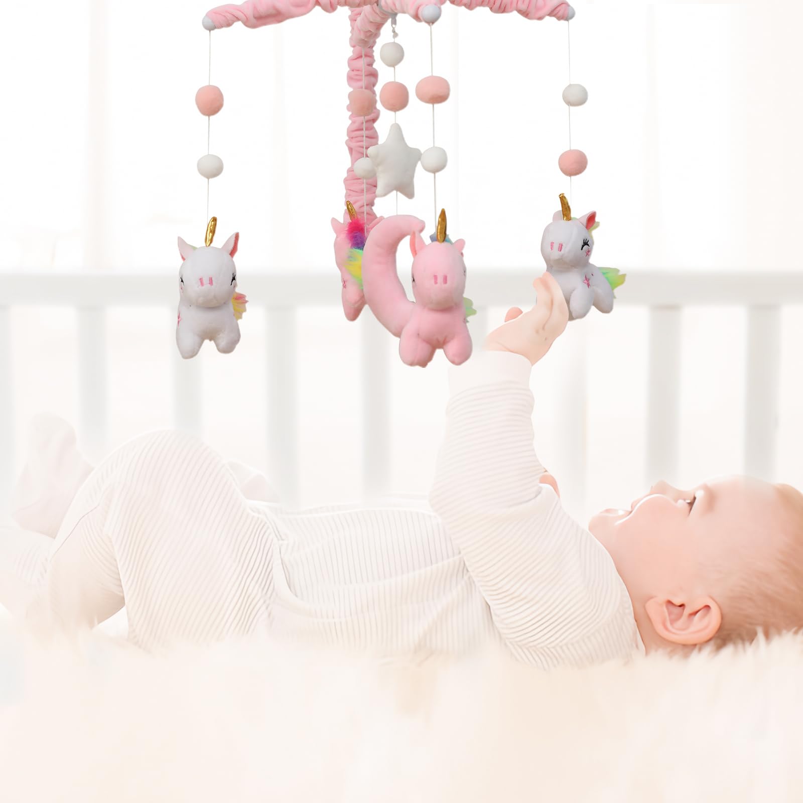 Baby Crib Mobile - Unicorn Crib Mobile for Girls