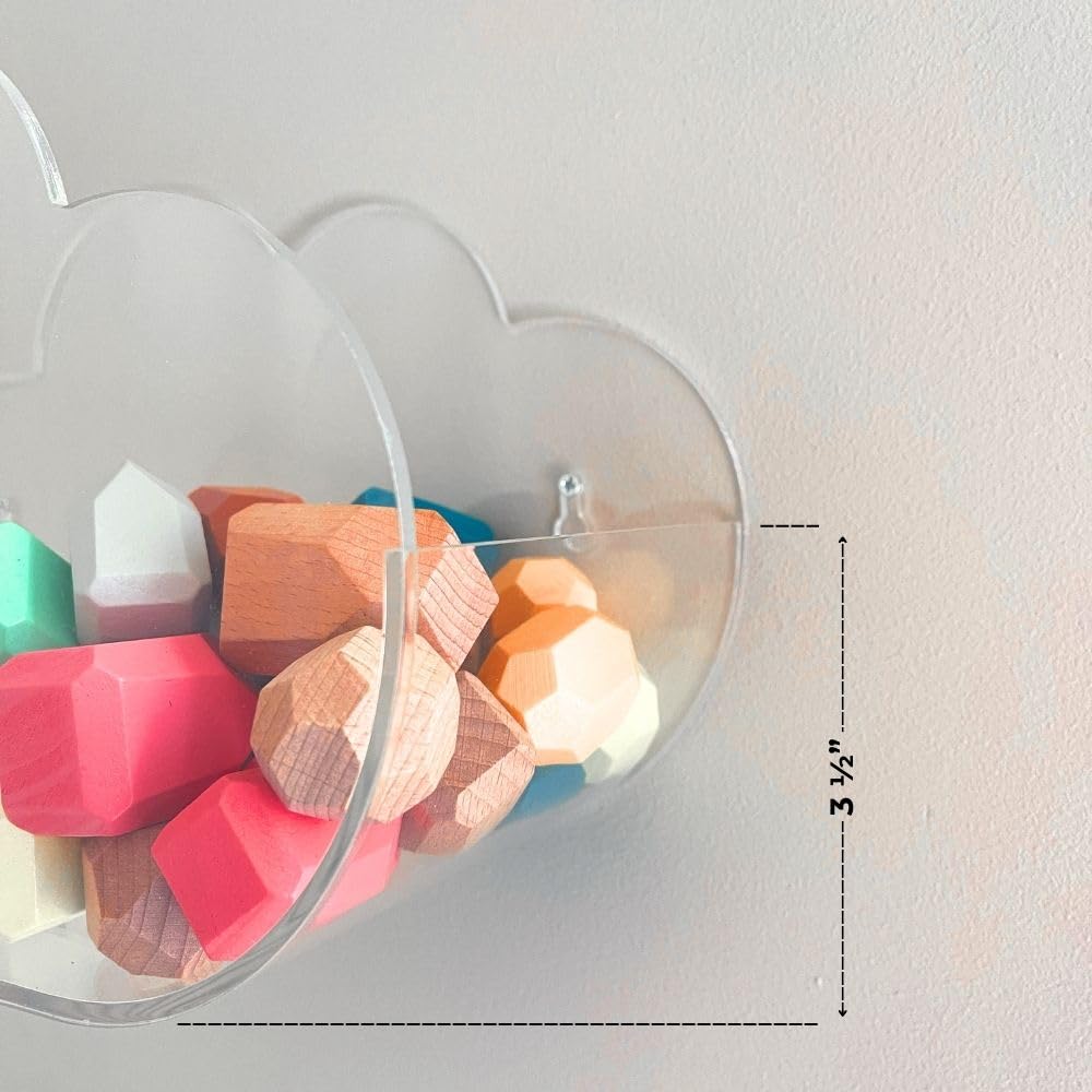 100% Acrylic Cloud Display Pocket, Clear, Wall-Mountable · Organization
