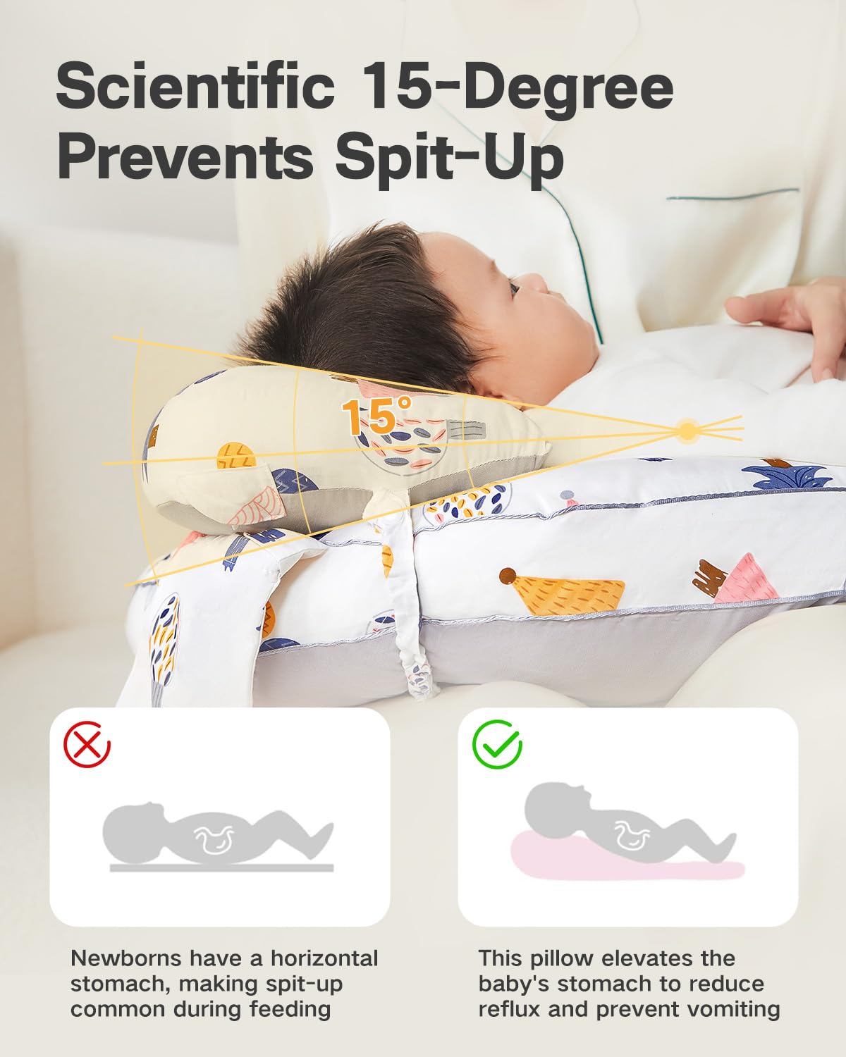 Nursing Pillow for Breastfeeding with Adjustable Waist Strap