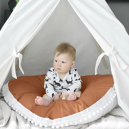Large Kids Floor Cushion Seating, Circle Kids Floor Pillow