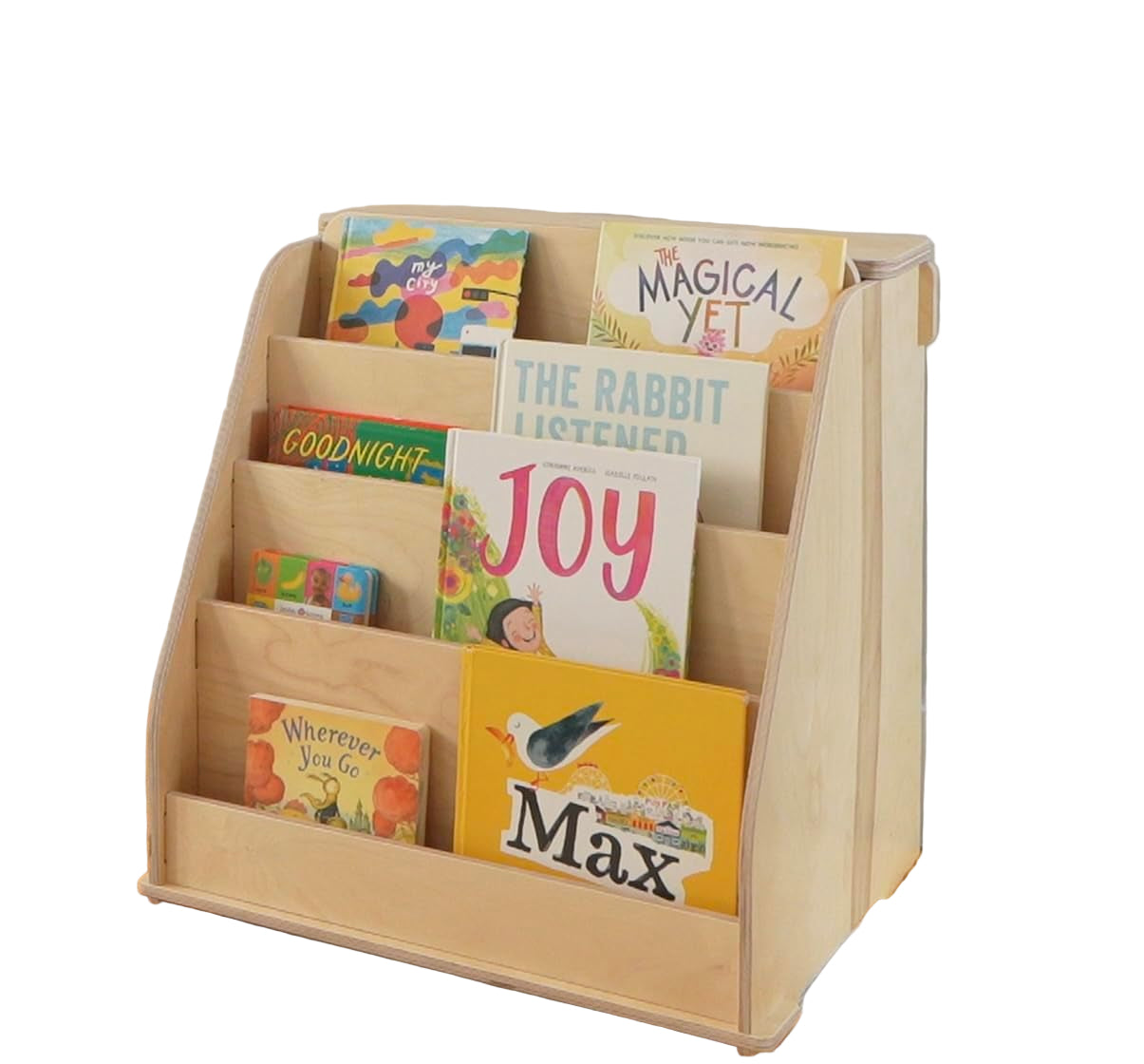 Montessori Bookshelf for Toddlers - Kids Front Facing Book Shelf