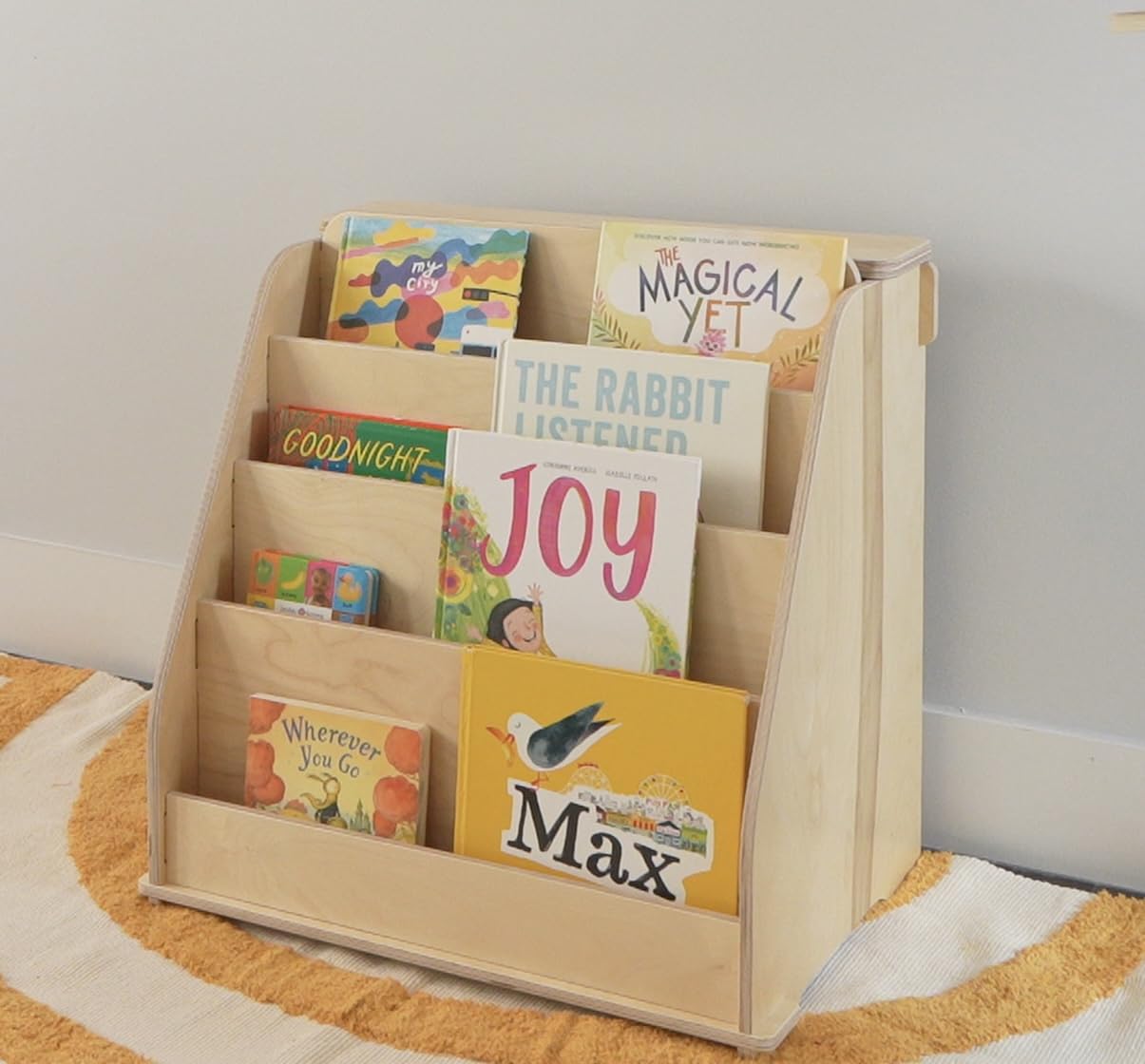Montessori Bookshelf for Toddlers - Kids Front Facing Book