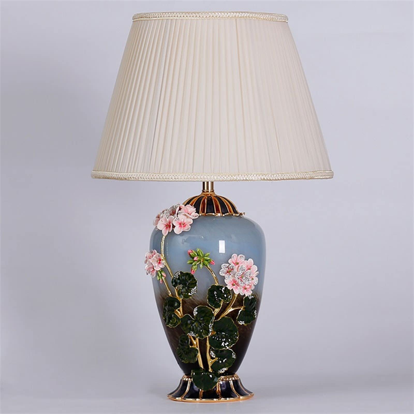 Ceramic Enamel Bedside Table Lamp 24.4 Inch