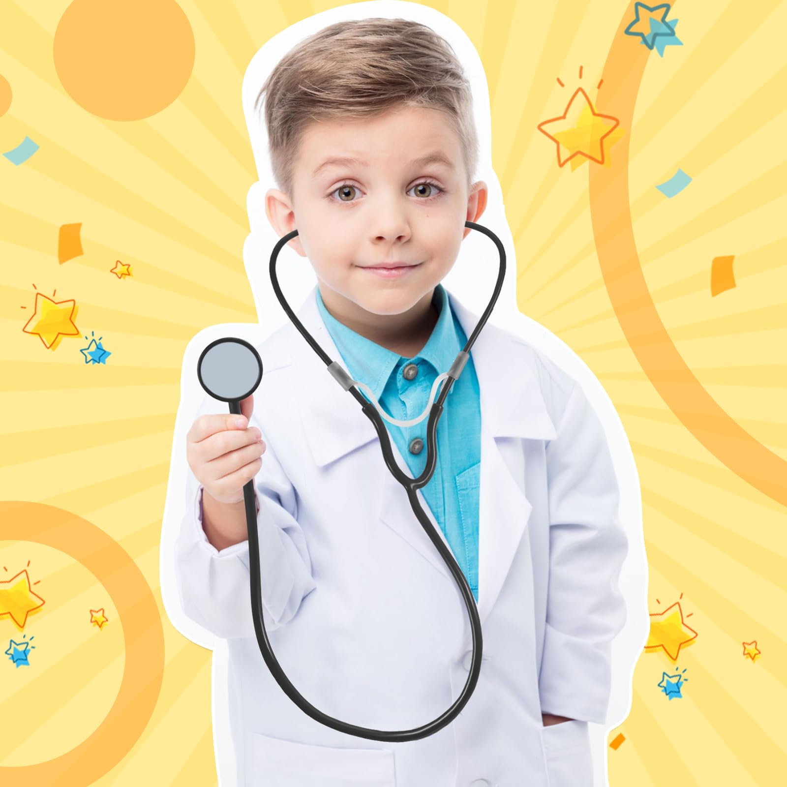 20 Pcs Kids Stethoscope Toy Real Working Plastic Stethoscope for Kids