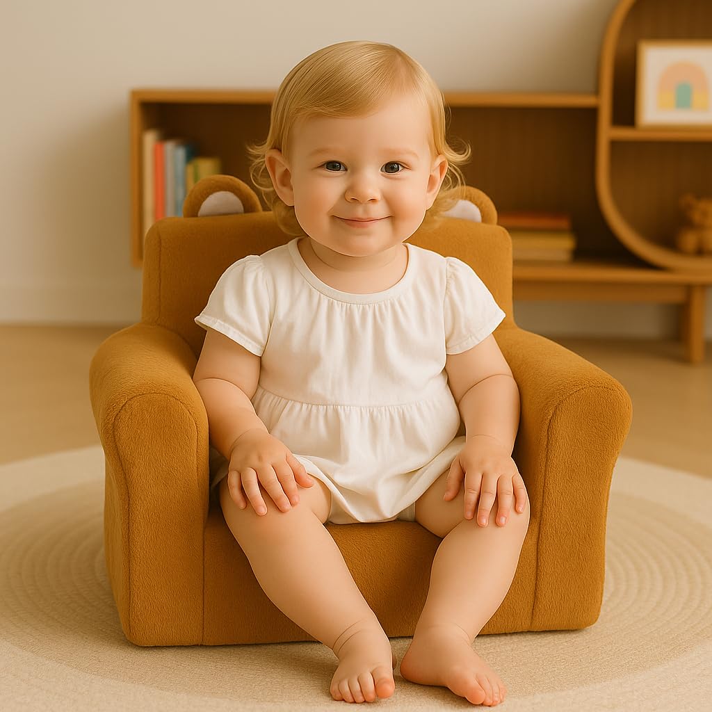 Toddler Foam Chair with Faux Fur