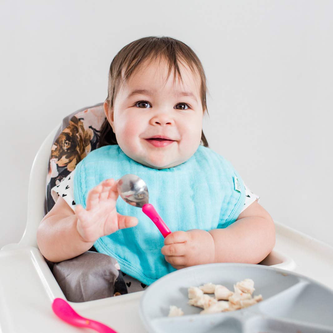 Absorbent Organic Cotton Muslin Bibs, 0-12mo Hypoallergenic