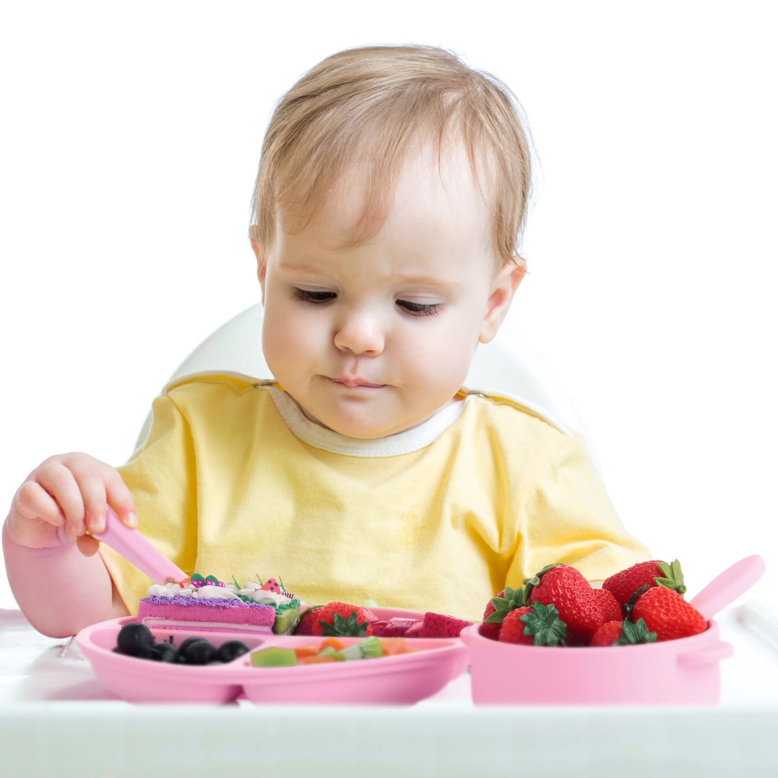 Pcs Silicone Baby Feeding Set,6 Baby Toddler Suction Bowls 6