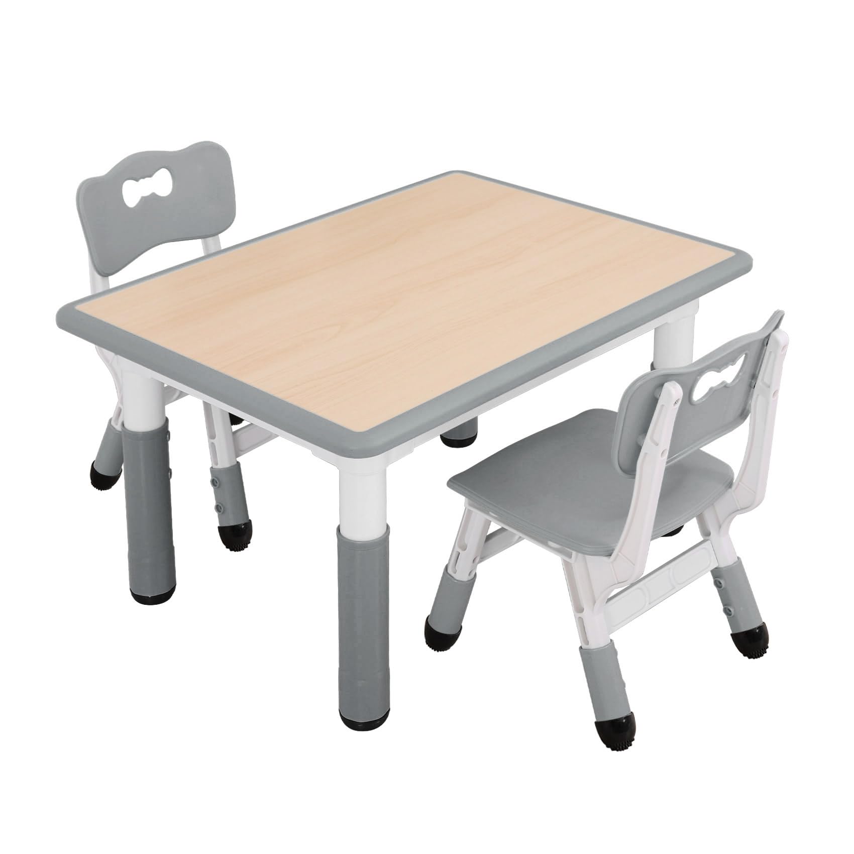 Table and Chairs Set, Height Adjustable Toddler Study Table and Chairs