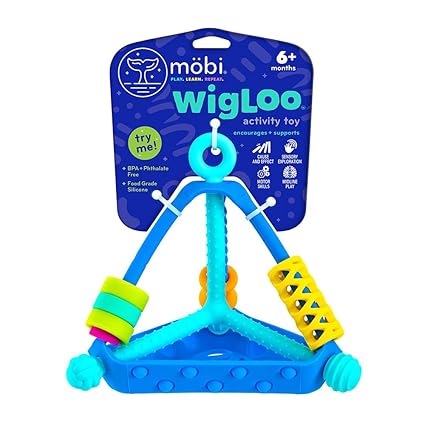 Gumlii Sensory Teether Toy - Rattle Baby Teething Toy, Food Grade Silicone Newborn