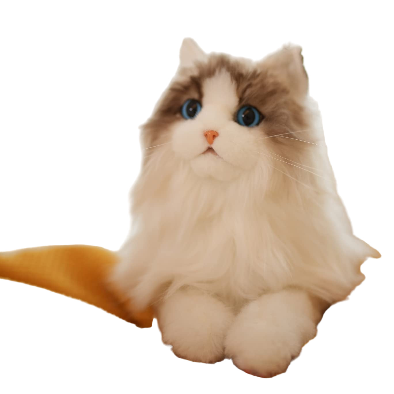 Stuffed Animals Handmade Realistic Cat Plush Toy Companion Pet for Elderly Adults Women