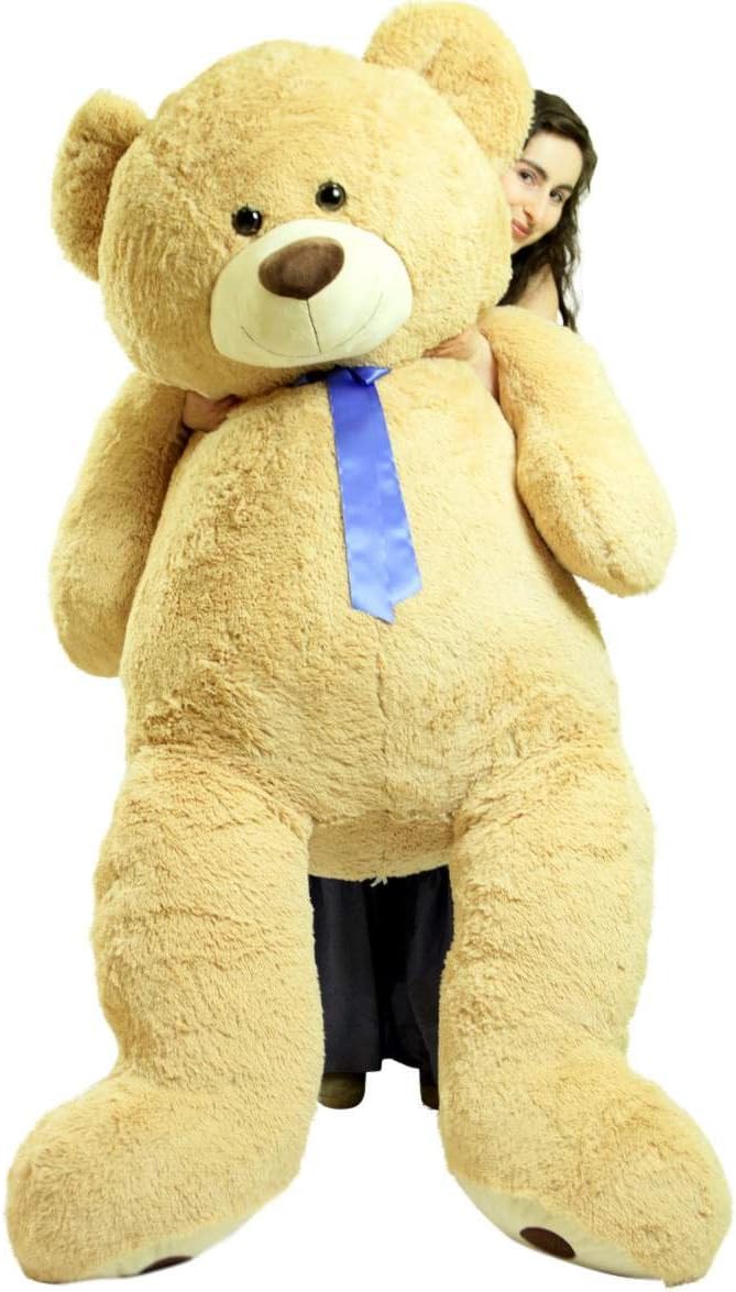 6 Foot Teddy Bear Custom Personalized Soft Giant Stuffed Animal Beige Color