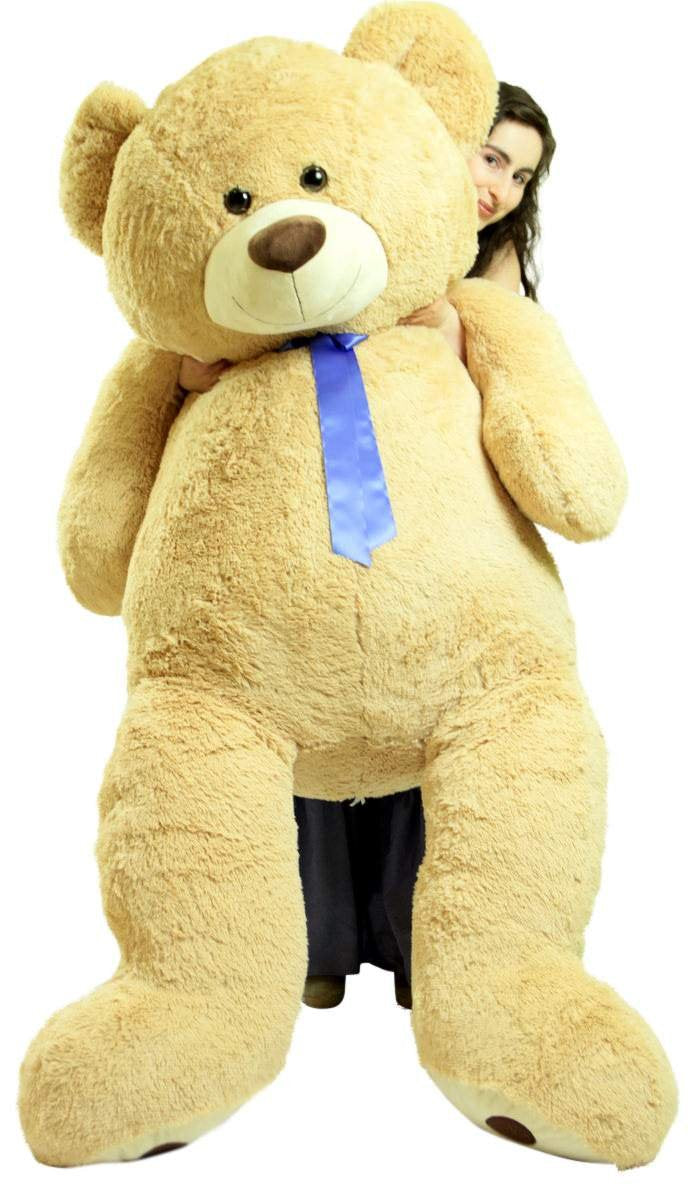 6 Foot Teddy Bear Custom Personalized Soft Giant Stuffed Animal Beige Color