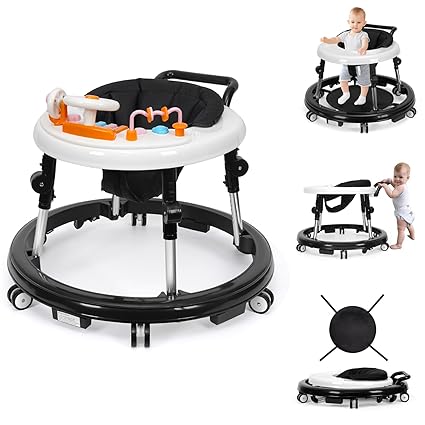 Music and Lights Baby Walker Foldable with 9 Adjustable Heights
