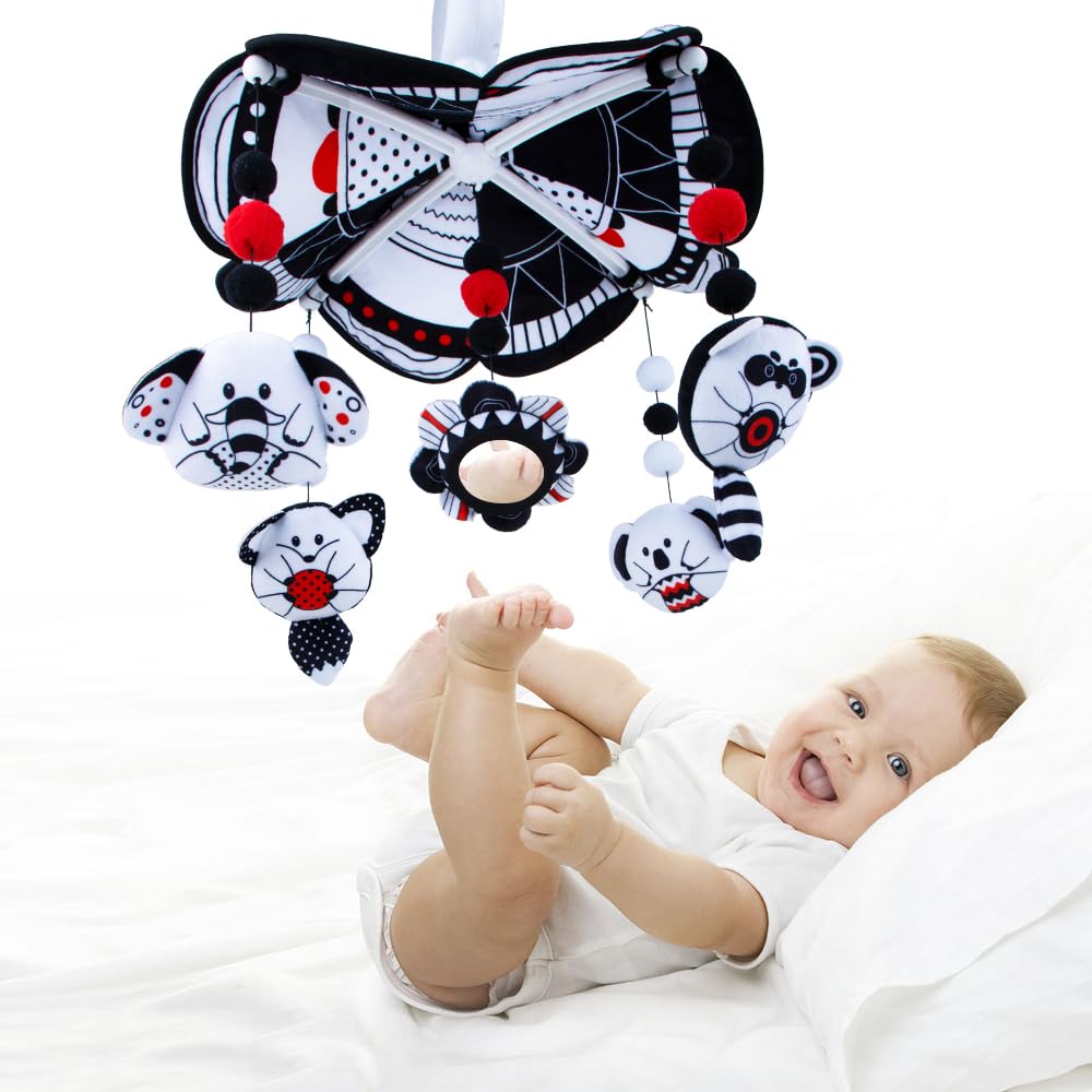 Baby Crib Mobile, Baby Mobile for Crib with Mirror