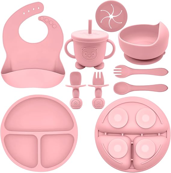 Silicone Baby Feeding Set | Baby Led Weaning Supplies Includes Suction