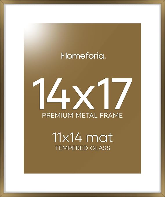 14x17 Picture Frame Gold, High End Metal 14x17 Poster Frames