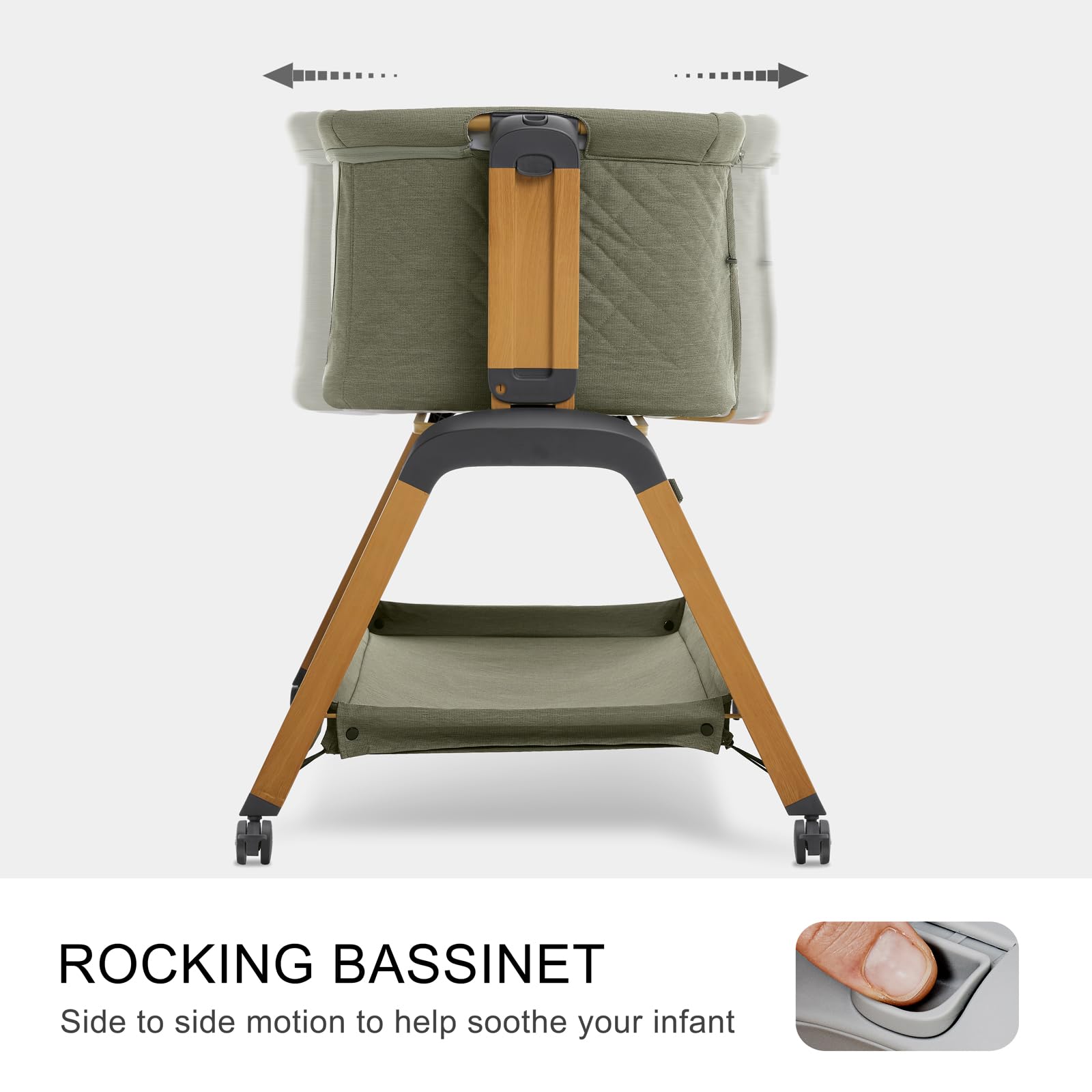 3-in-1 Baby Bassinet with Rocking Function