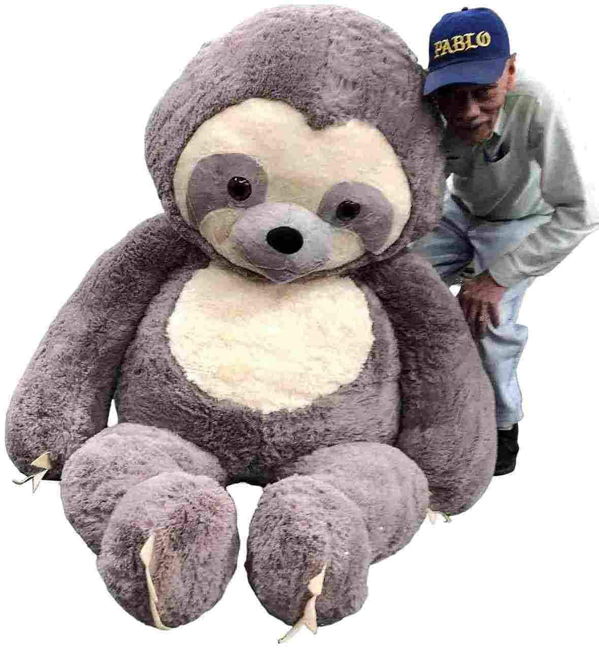 Giant Stuffed Sloth - Biggest Ever Jumbo Plush Sloth - 7 Feet / 84 Inches / 213 cm