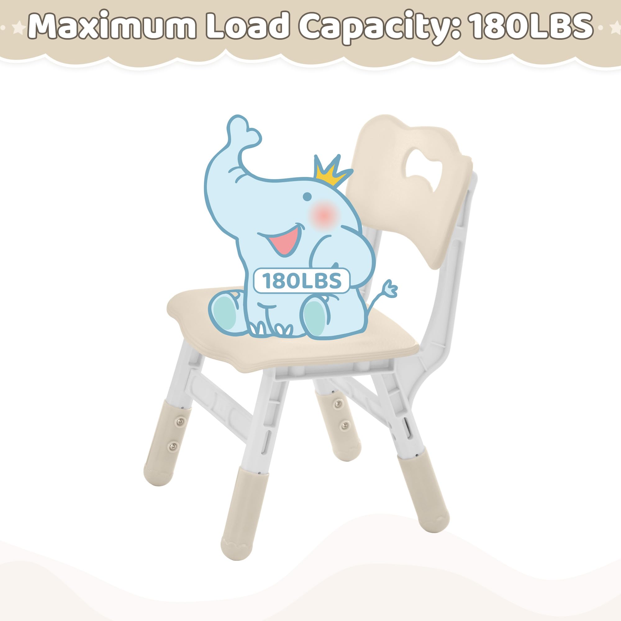 Adjustable Toddler Chairs Set for Ages 2-8