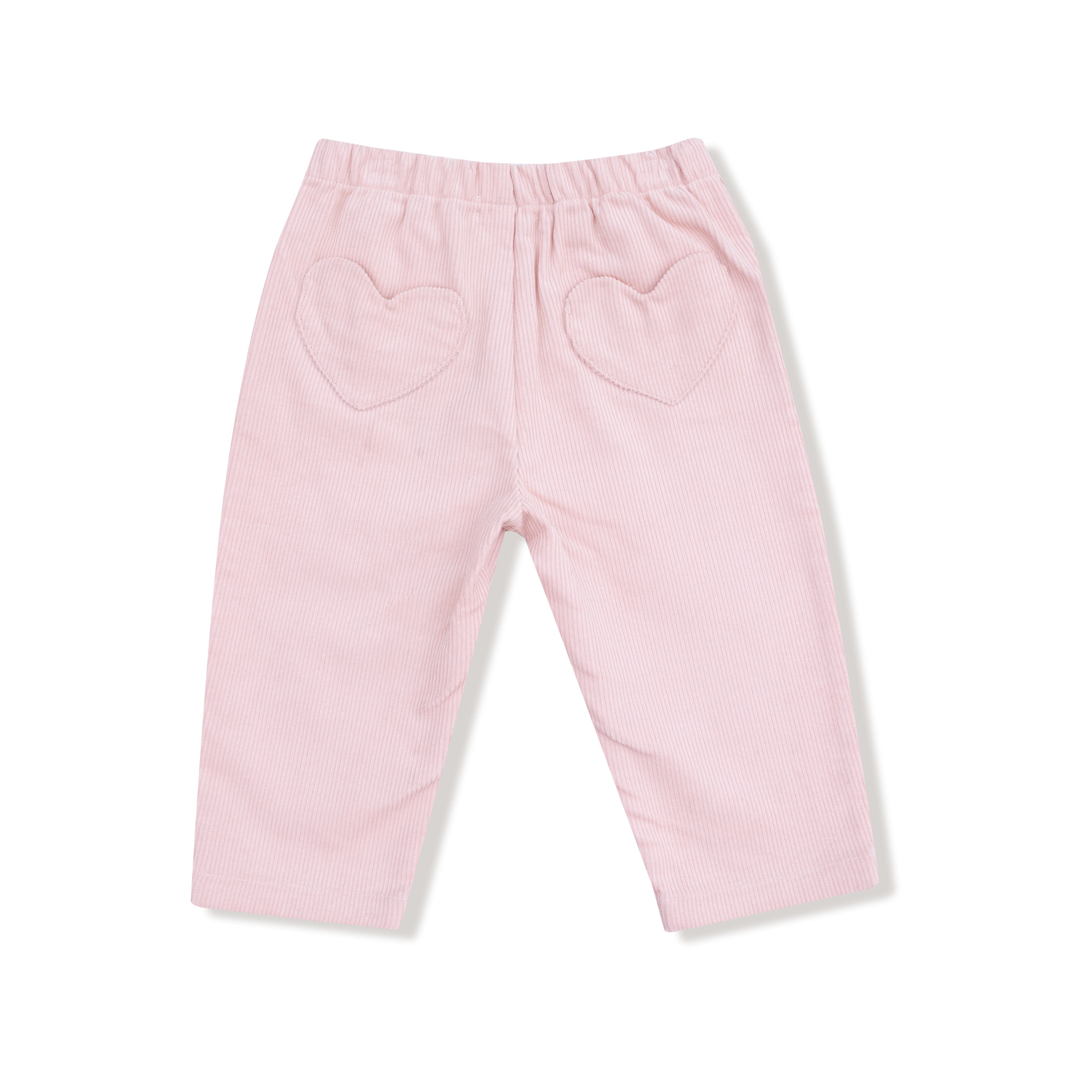 Veiled Pink - Cord Pant with Heart Pockets