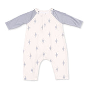 Lightning Bolt Viscose - Long Sleeve Raglan Henley Romper