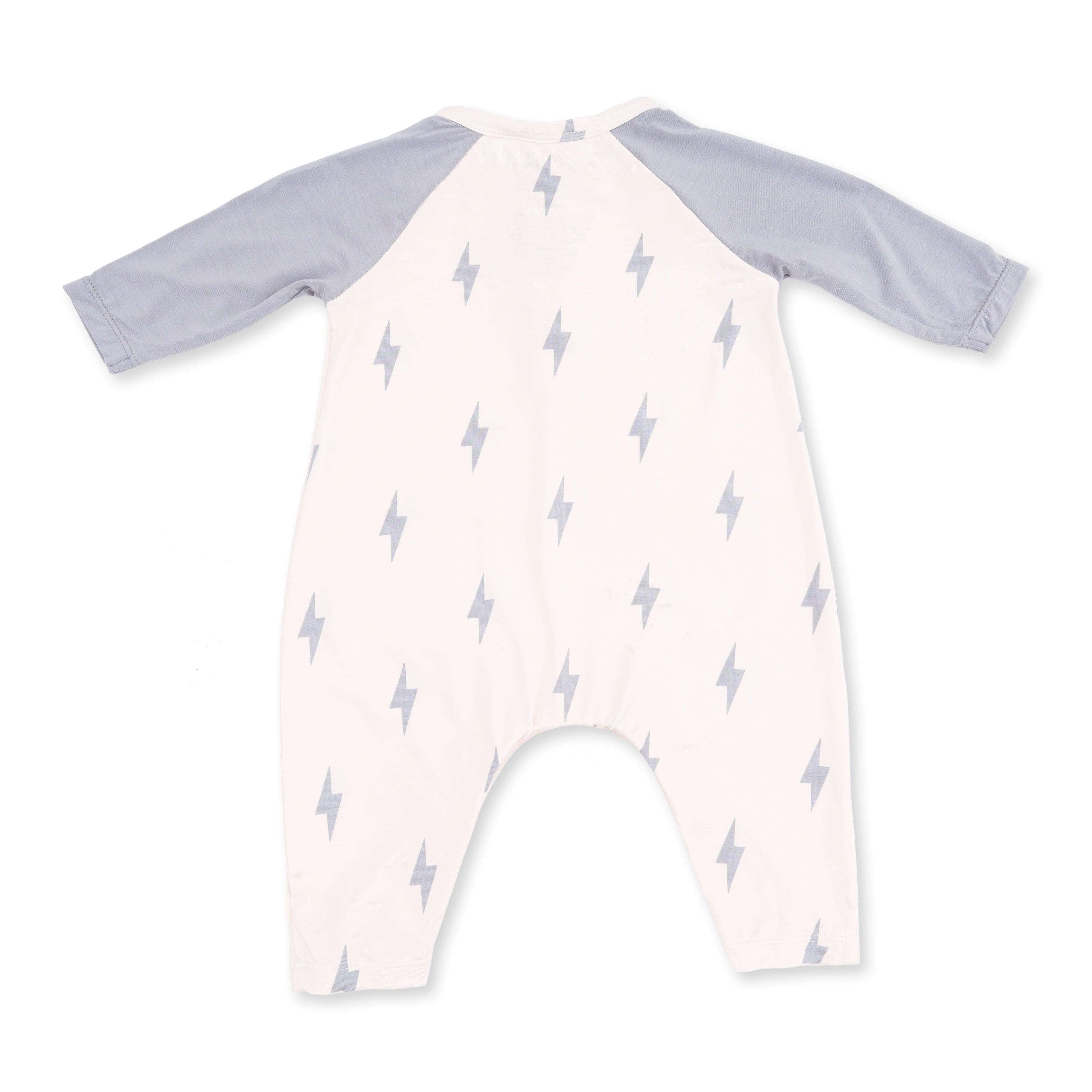 Lightning Bolt Viscose - Long Sleeve Raglan Henley Romper