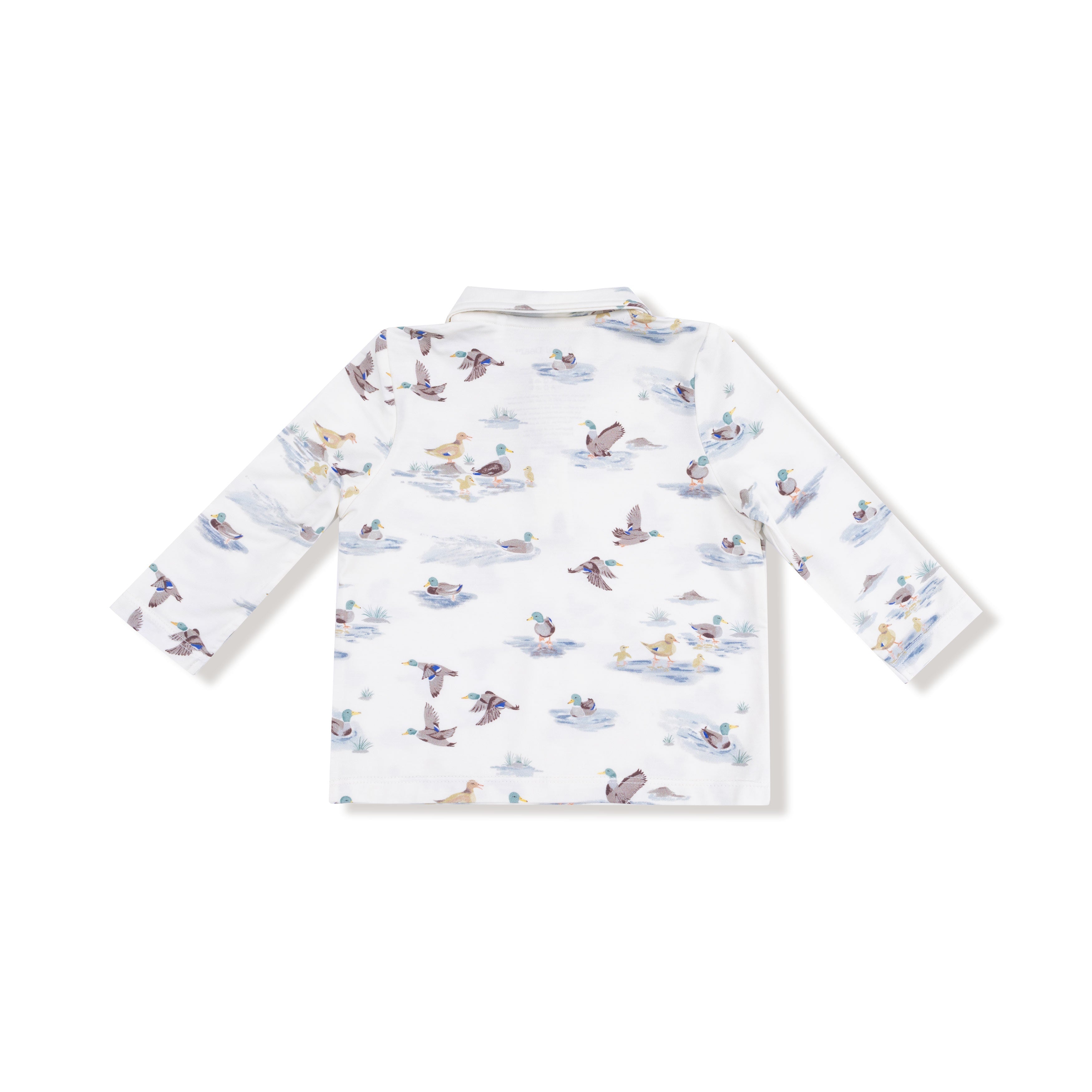 Migrating Mallards - Long Sleeve Polo Shirt with Bamboo Jogger