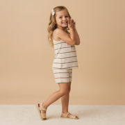 Organic Tank Top & Shorts Set - Terra Stripes