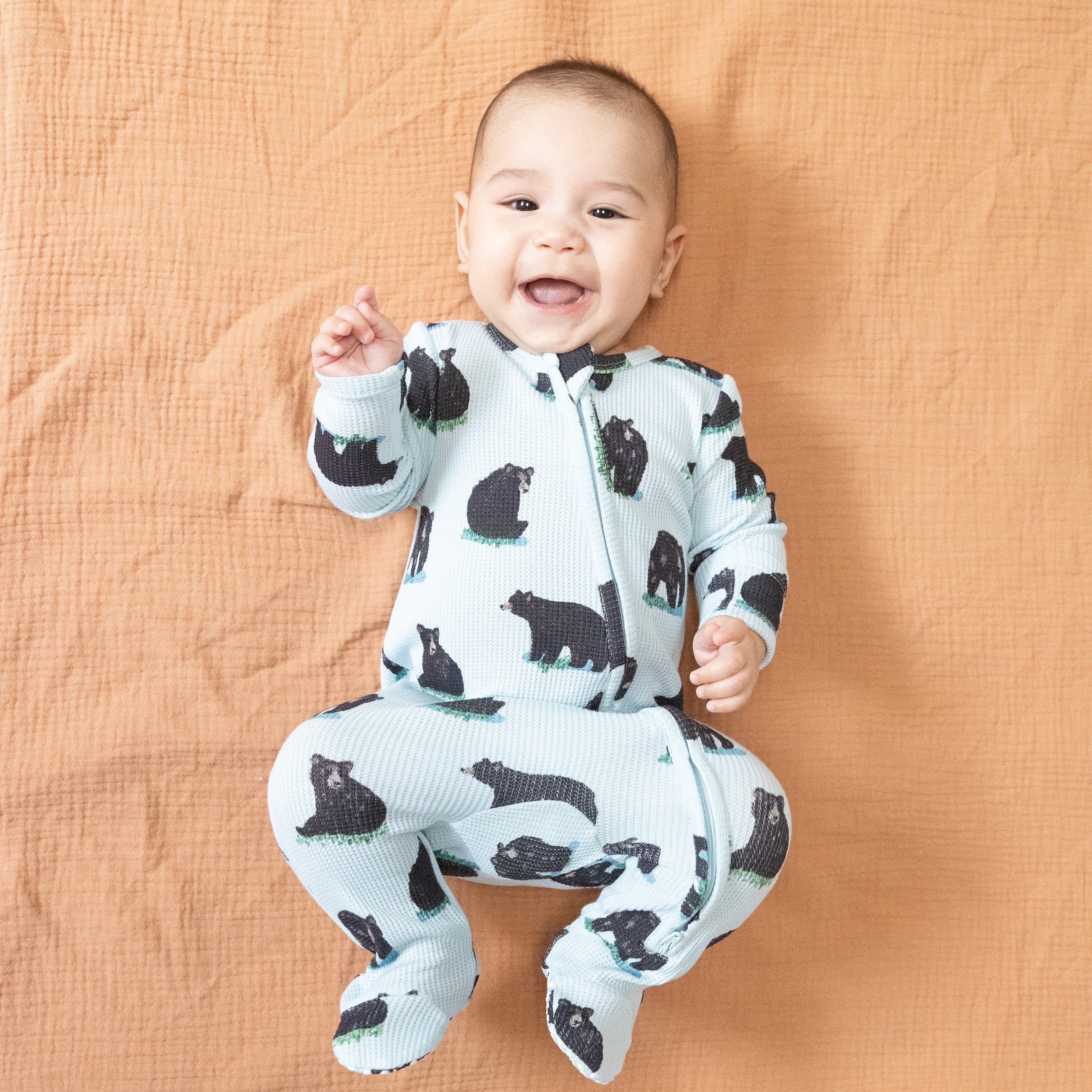 Black Bears - 2 Way Zipper Footie