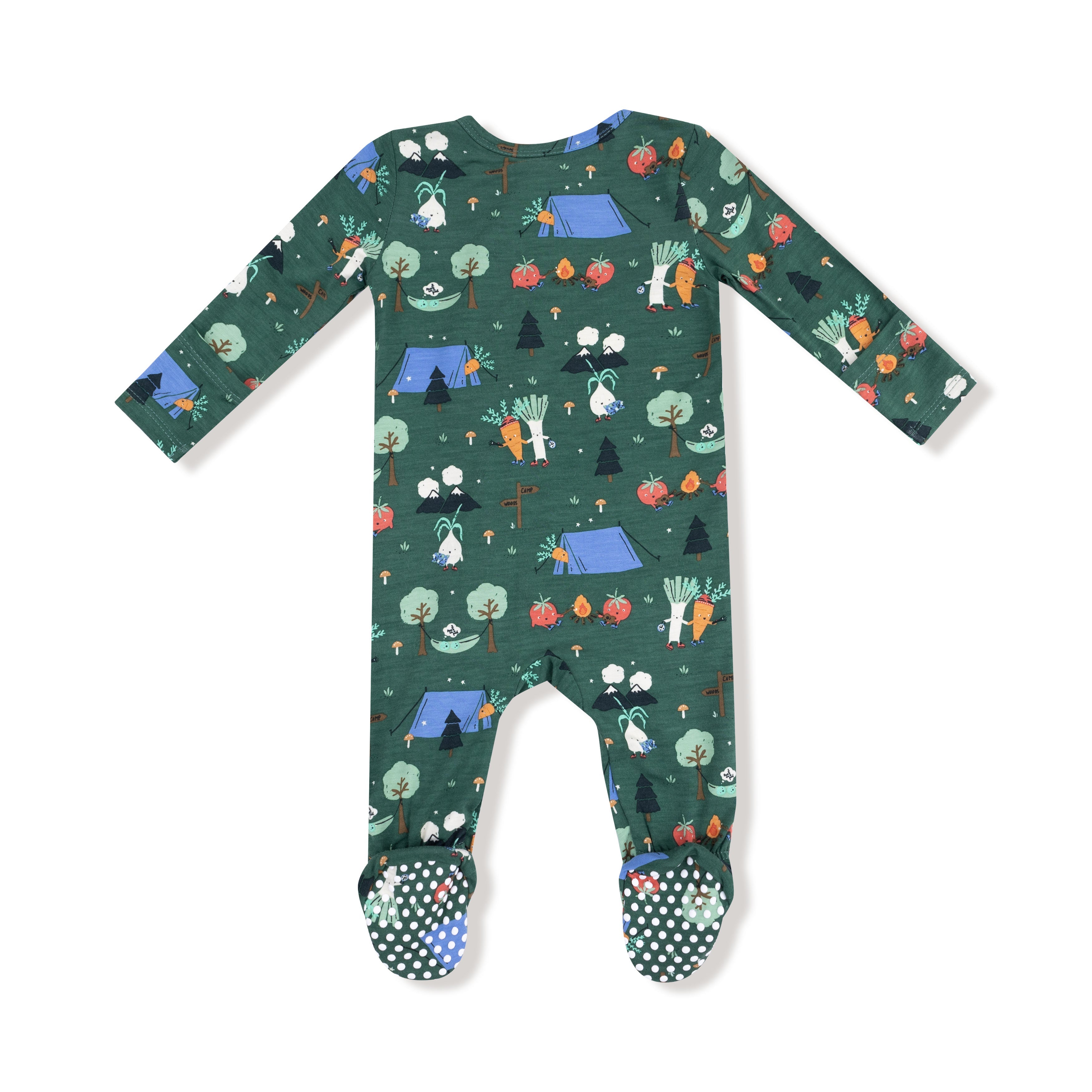 Camping Veggies - 2 Way Zipper Footie